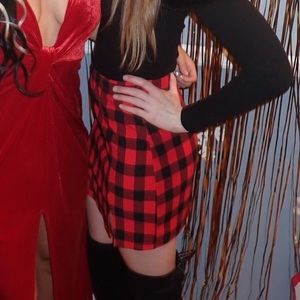 Black and red skirt